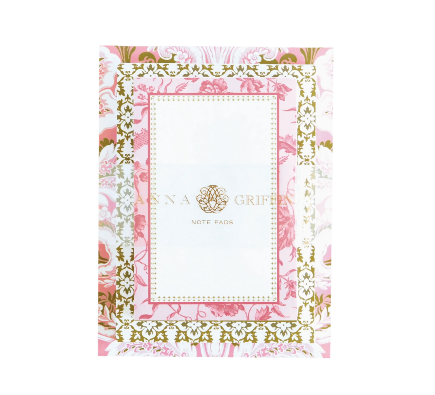 Pink Damask Notepad S/3