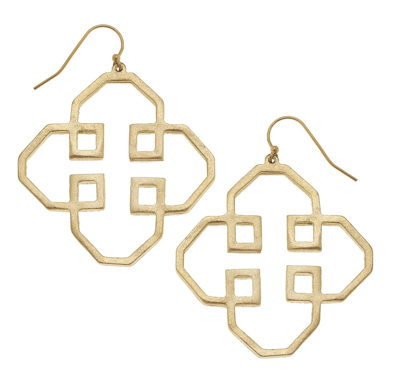 Gold Filigree Outline Earring