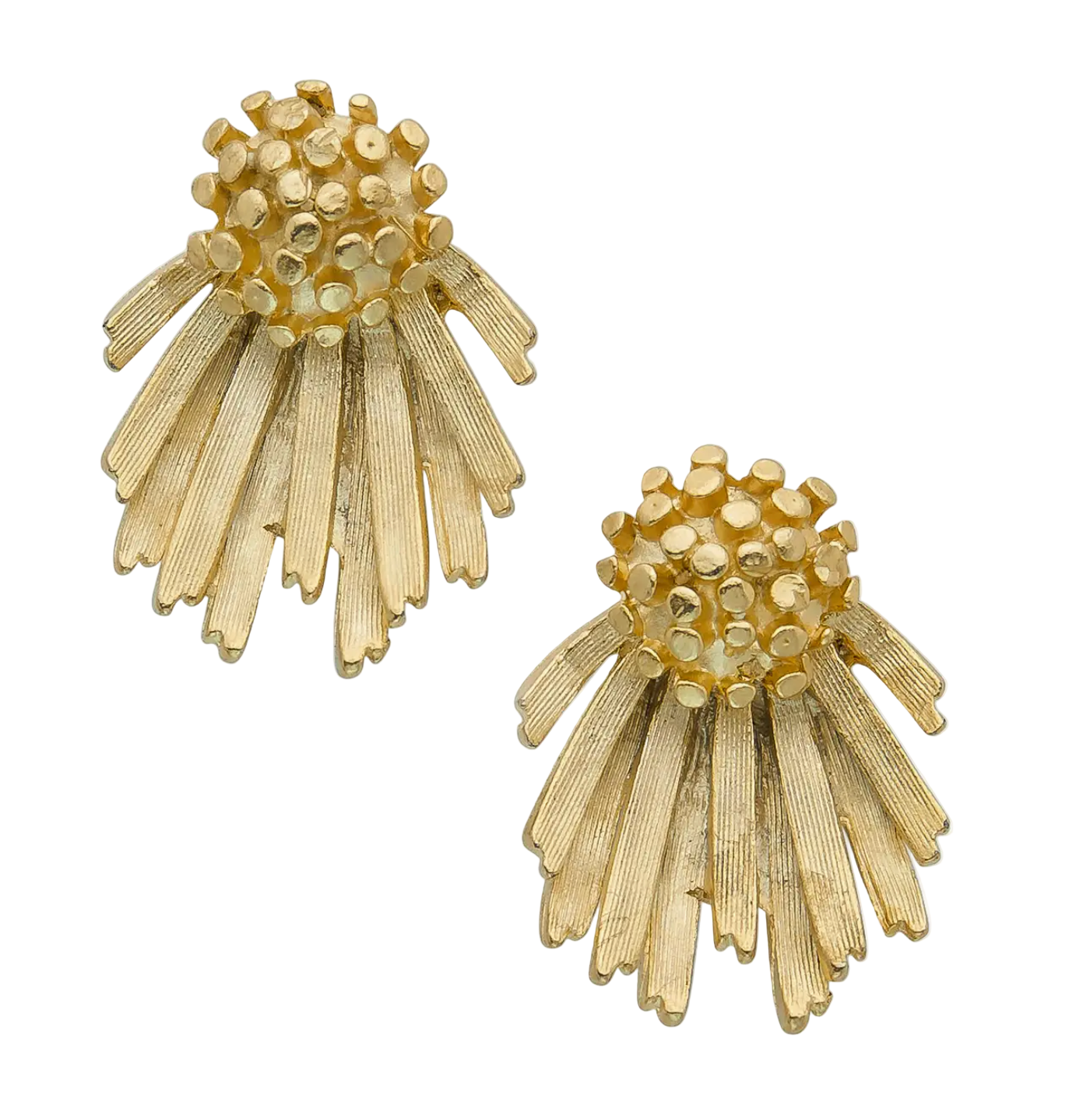 Gold Cluster/Fan Earring