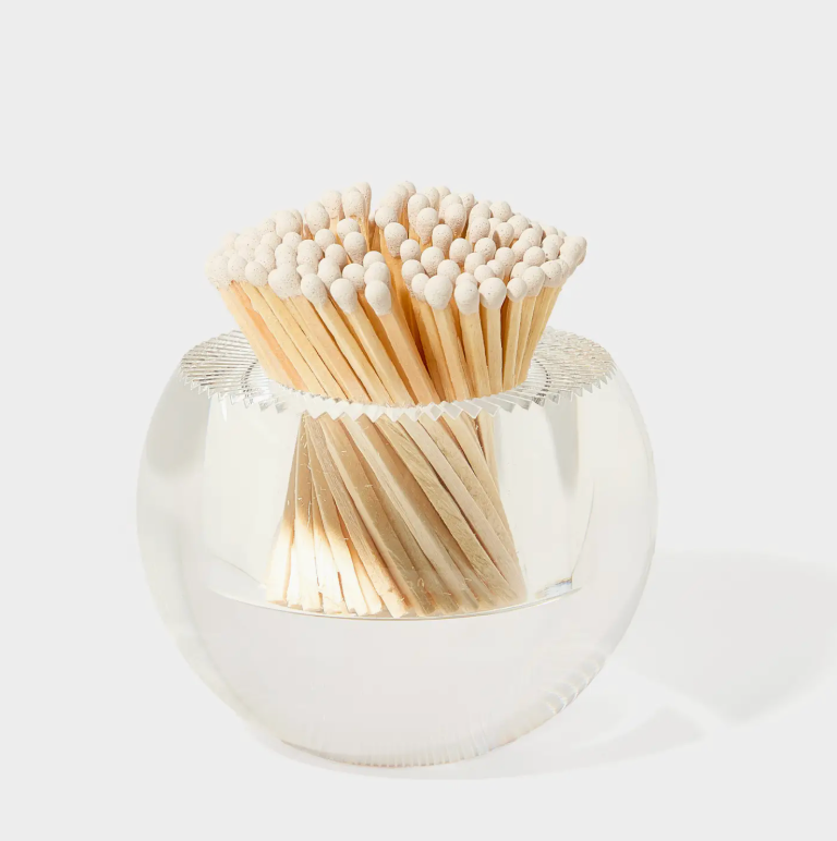 Acrylic Match Striker - Round/White Matches