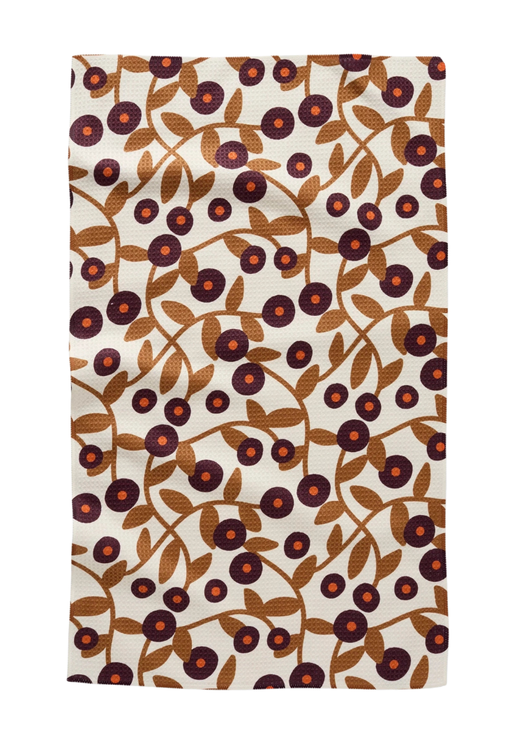 Tea Towel - Swirling Vines