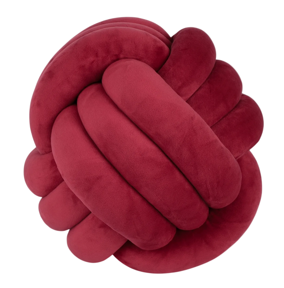 Knot Ball Throw Pillow - 11"/Burgundy