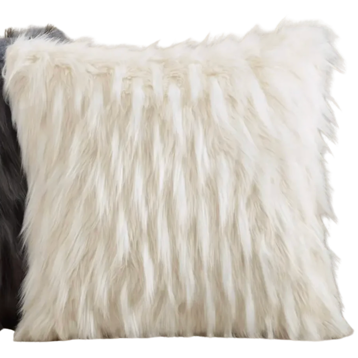 Faux Fur Ivory Pillow - 18x18