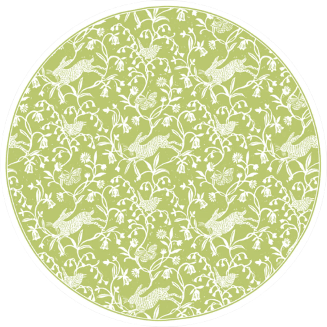 Paper Placemat - Green Moss Bunny