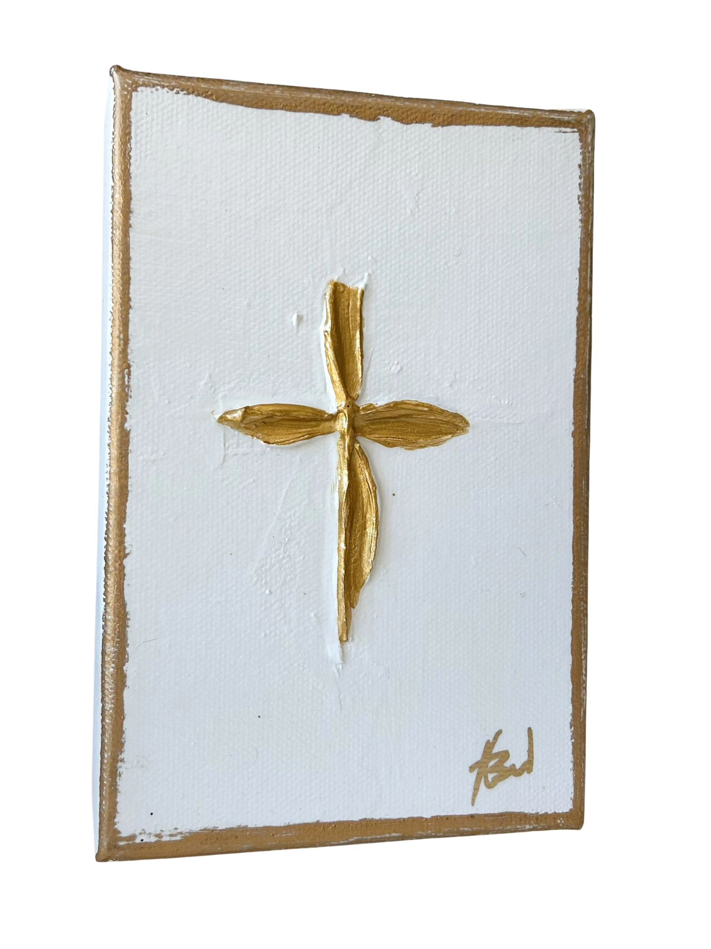 Gold/White Cross Block