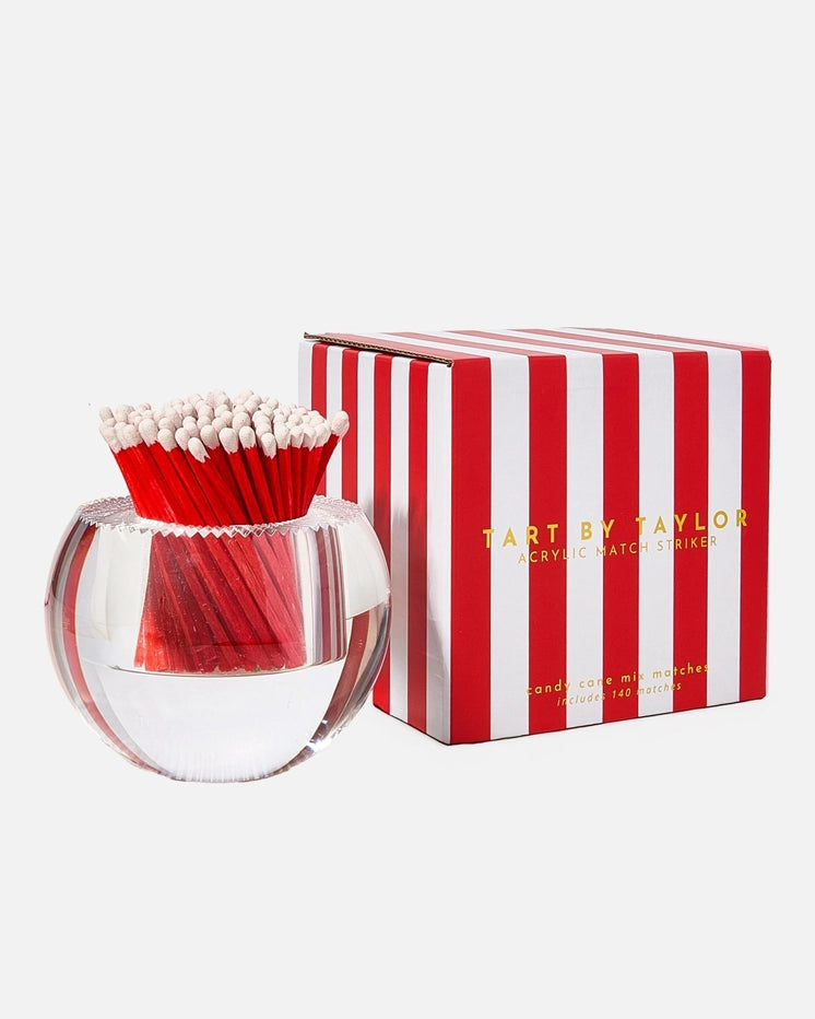 Acrylic Match Striker - Round/Candy Cane Matches