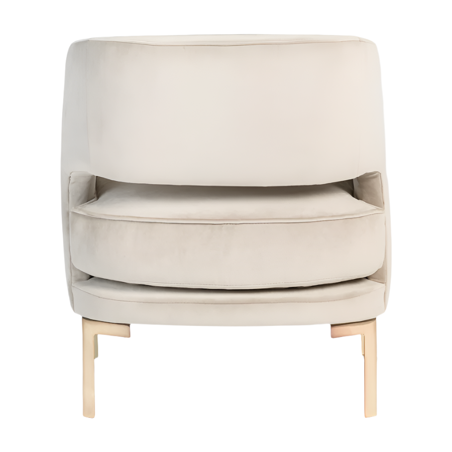 Tan/Gold Accent Chair