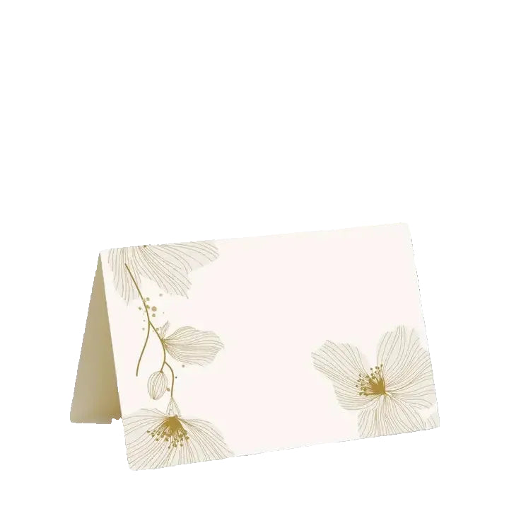 Place Cards - Gold Flower