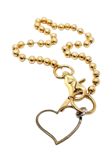 Single Gold Chain Toggle Heart Necklace