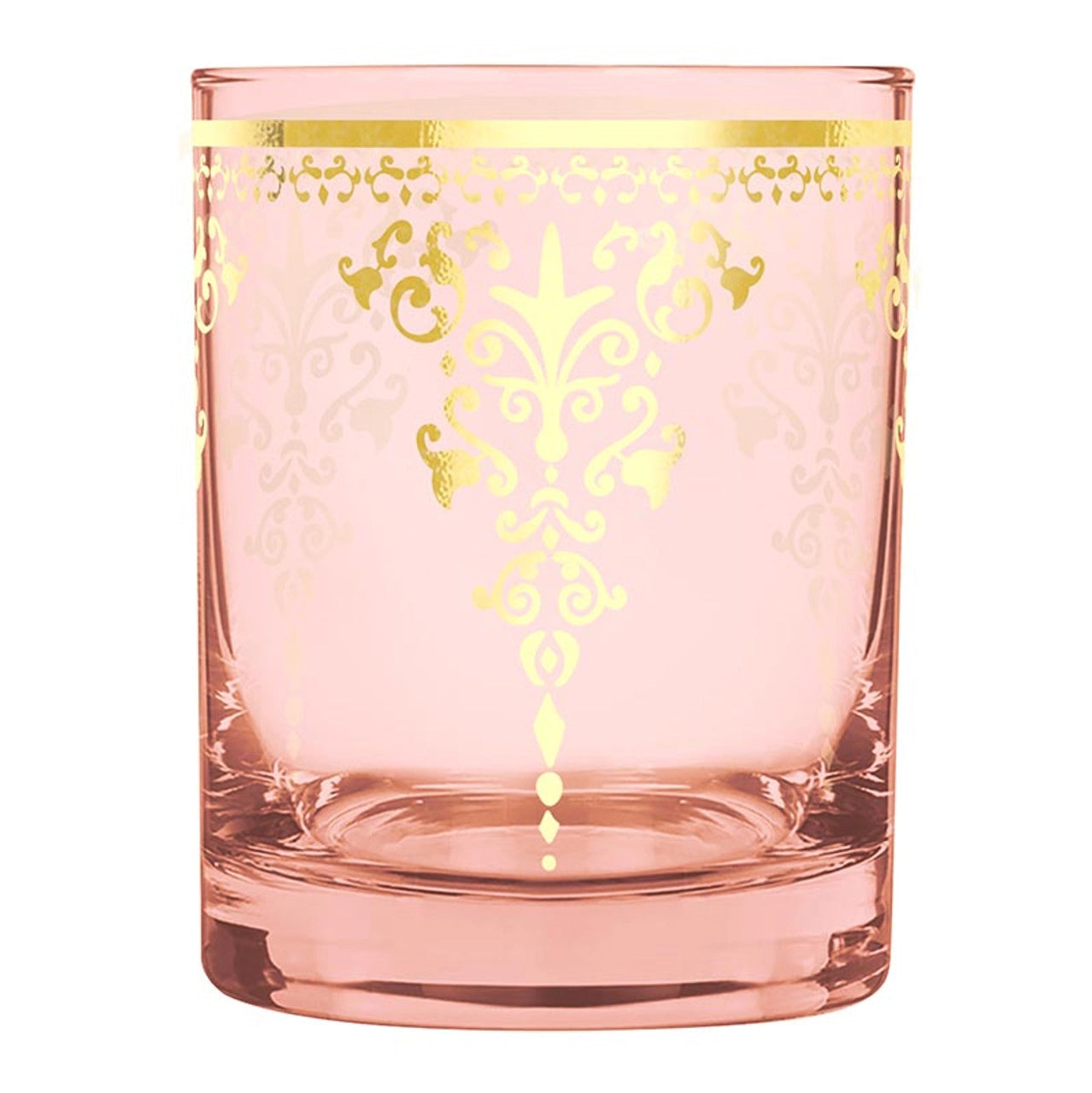 Pink/Gold Foil Glass