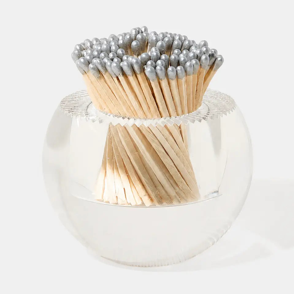 Acrylic Match Stiker - Round/Silver Matches