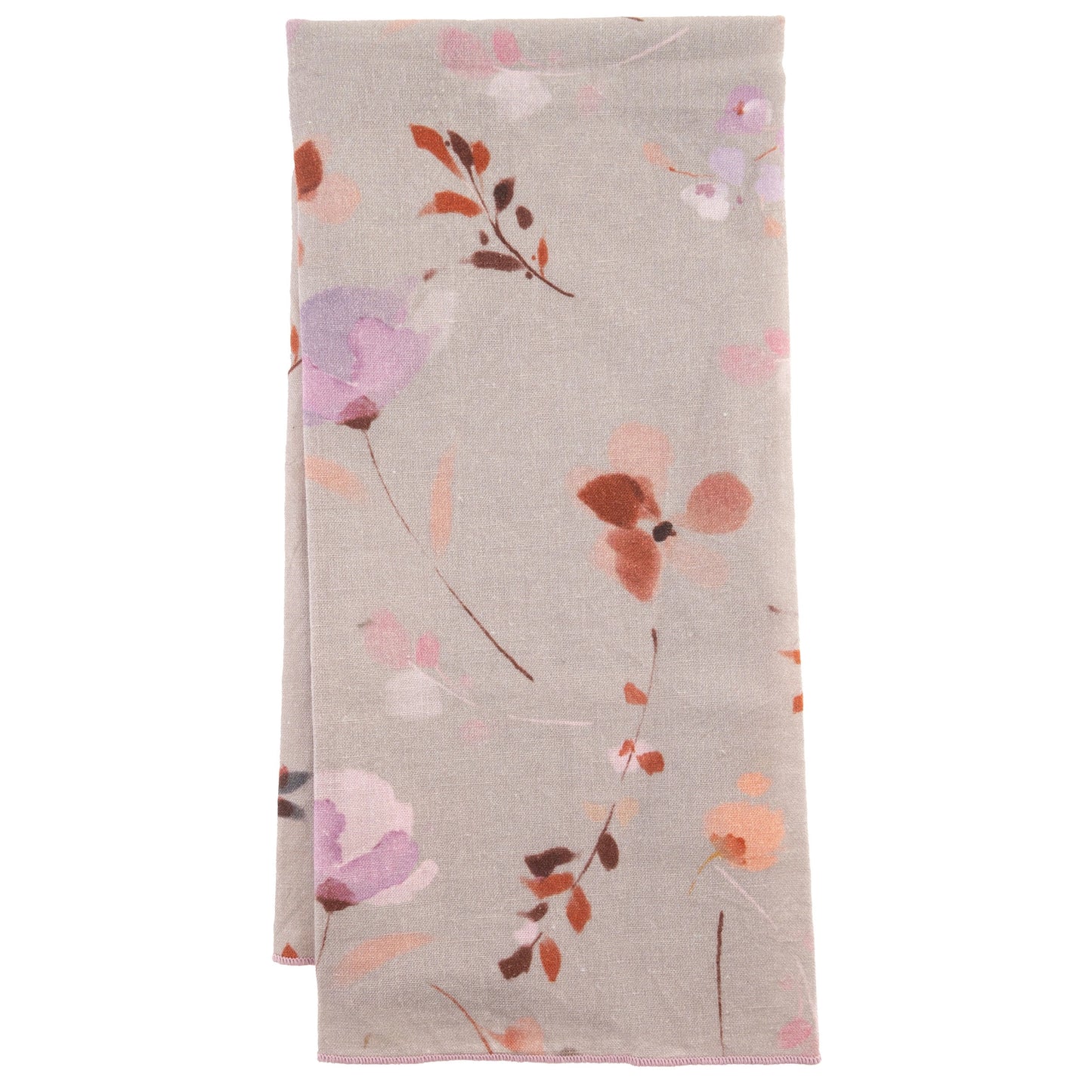 Tea Towel - Gray/Lilac Floral