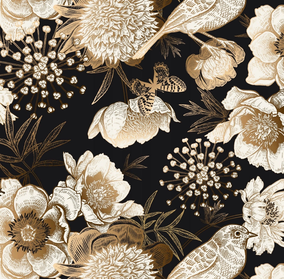 Cocktail Napkin - Vintage Gilded Foliage