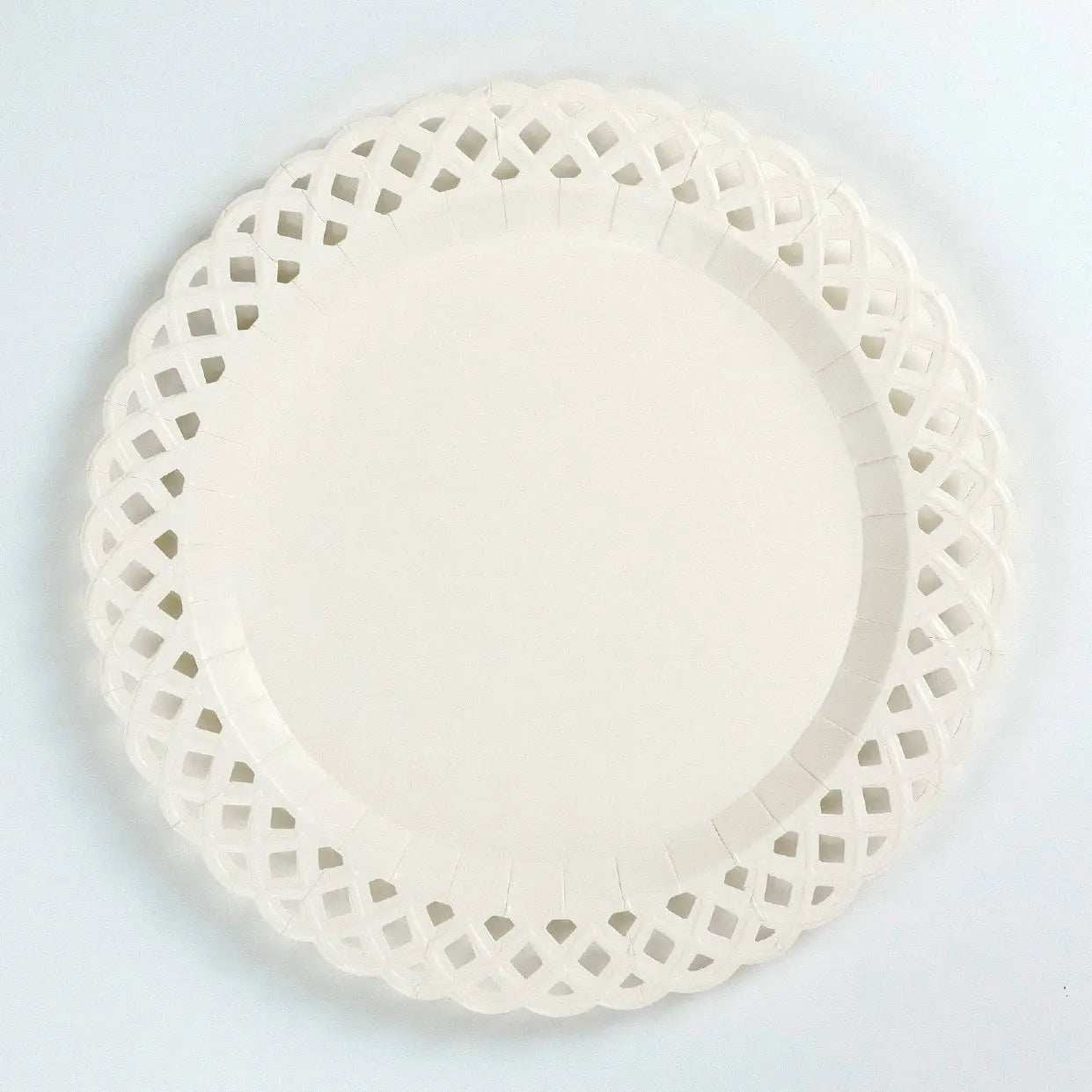 Paper Plate (Large) - White Basketweave