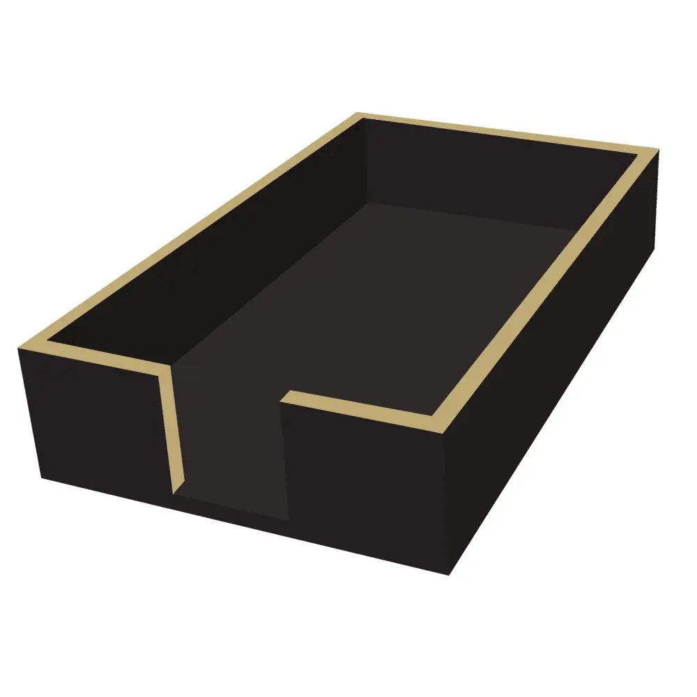 Guest Napkin Holder - Black Lacquer