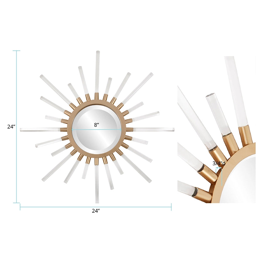 Acrylic Sunburst Mirror - Small