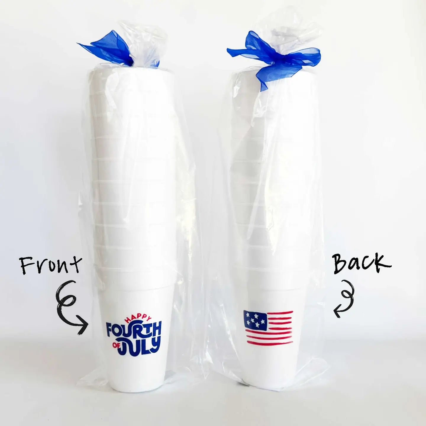 July 4th/Patriotic Flag Foam Cups S/10