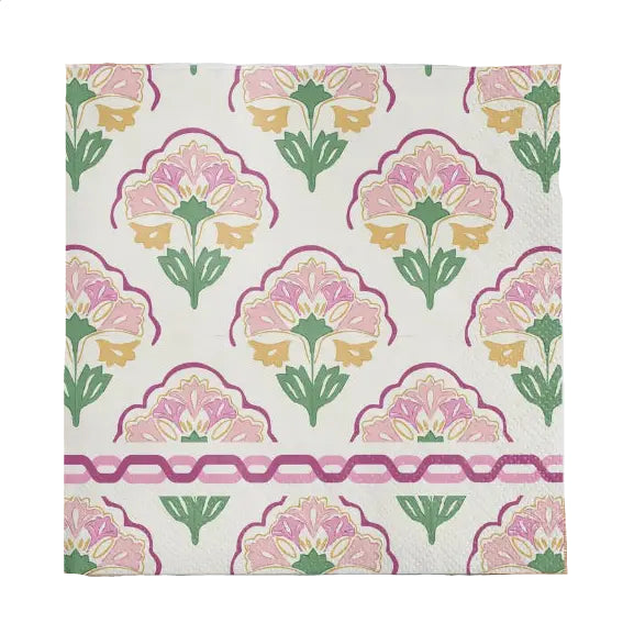 Cocktail Napkin - Scalloped Floral