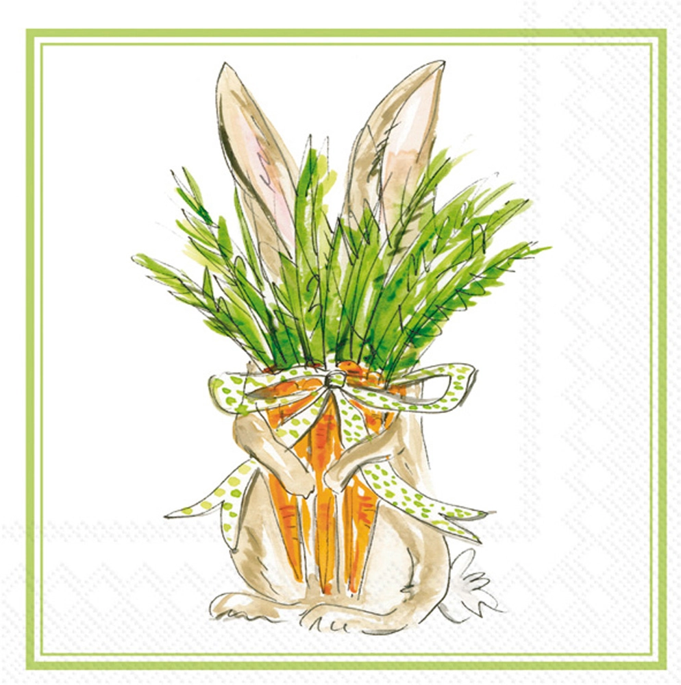Luncheon Napkin - Carrot Bunny