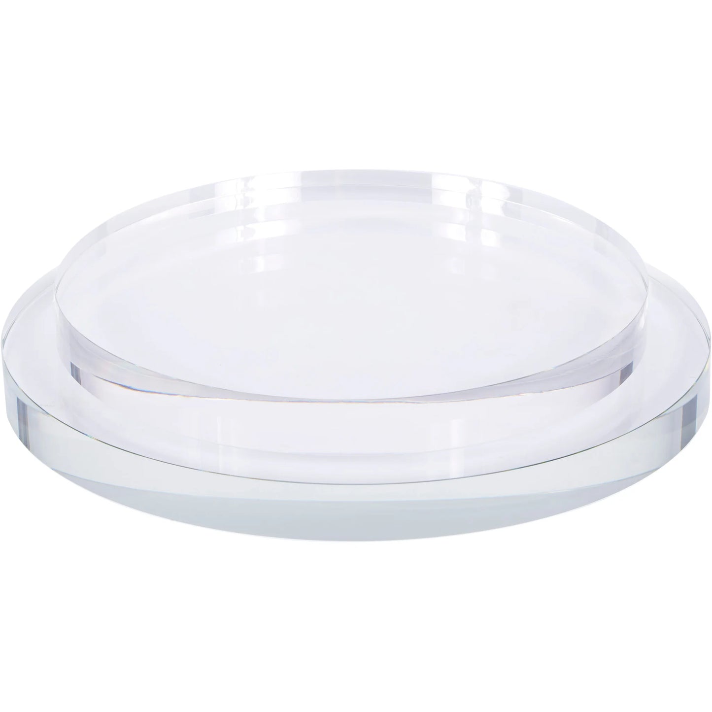 Thin Oversize Crystal Round Riser