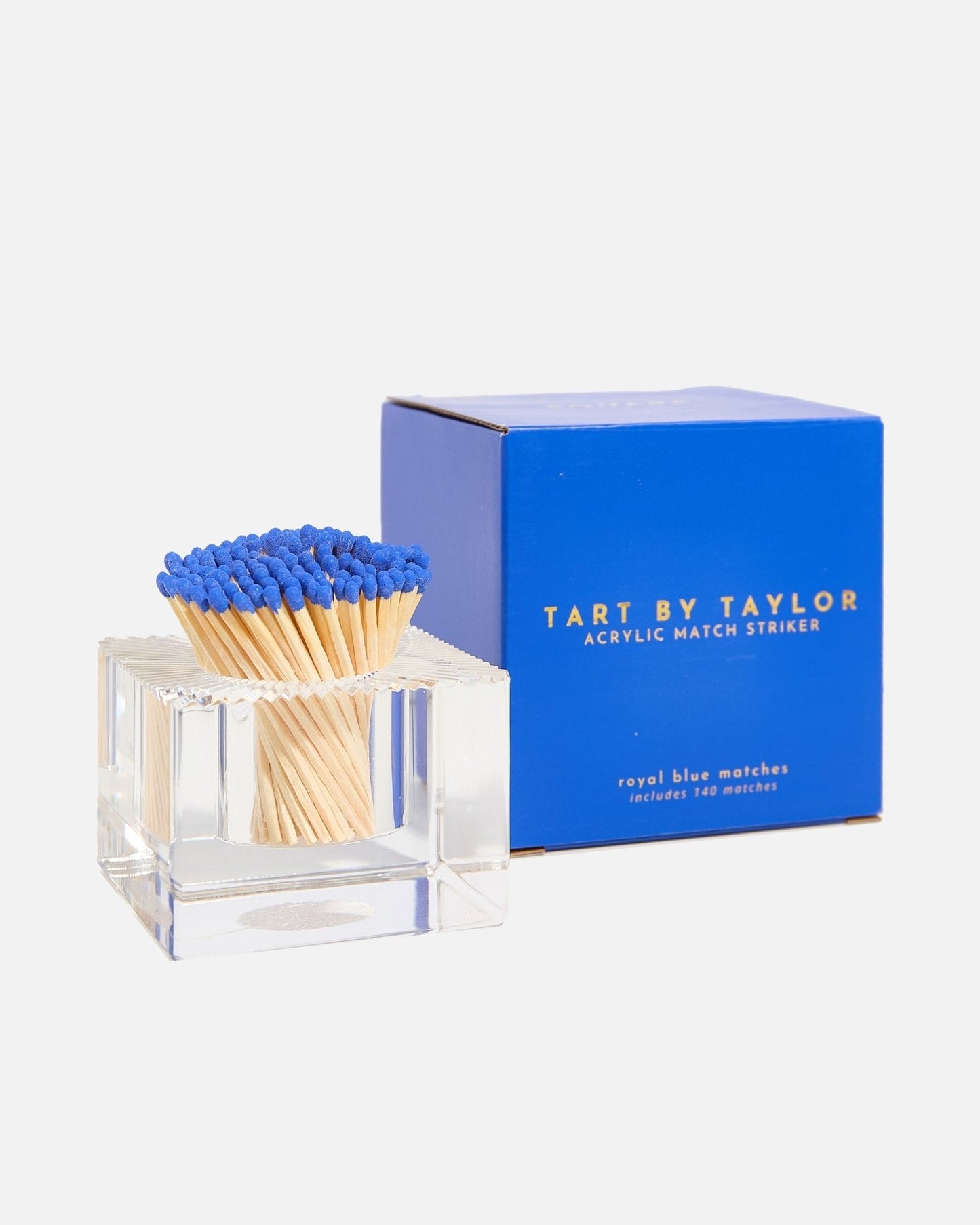 Acrylic Match Striker - Square/Blue Matches