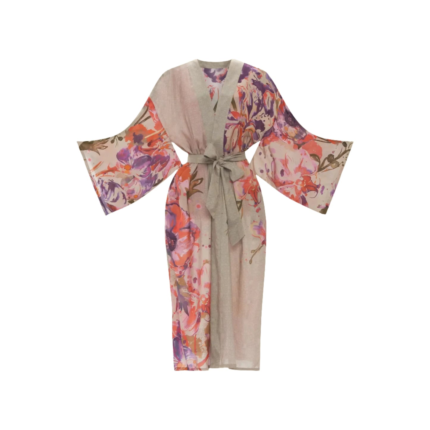 Kimono Gown - Orchid & Iris