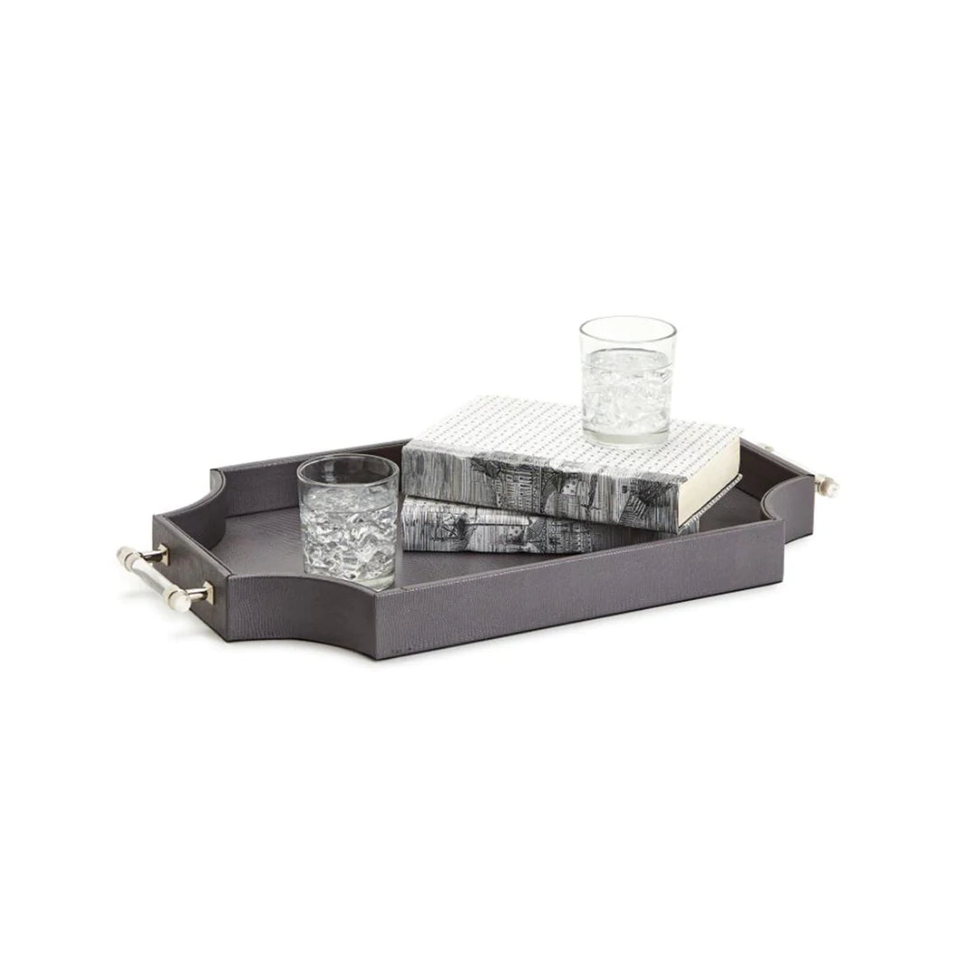 Gray Rectangle Tray Acrylic Handles