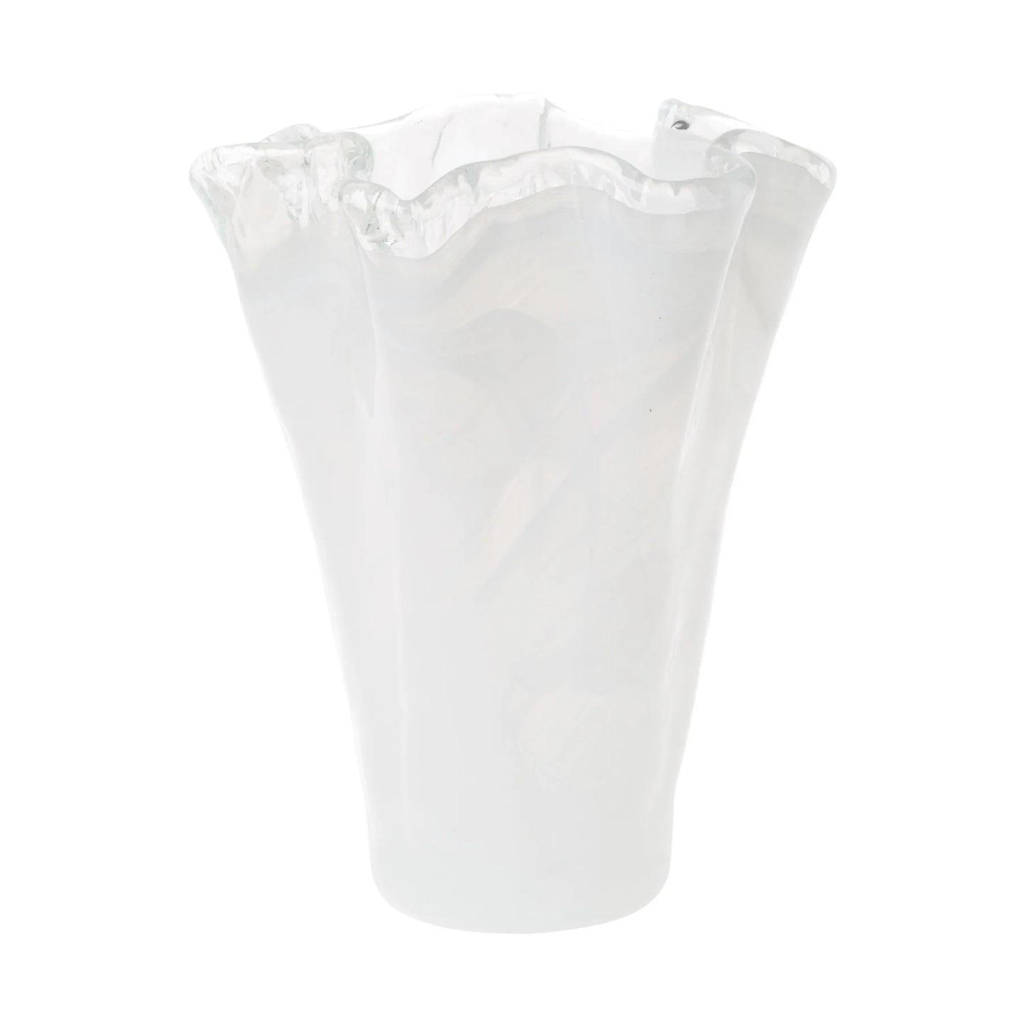 Onda Glass - White/Medium Vase