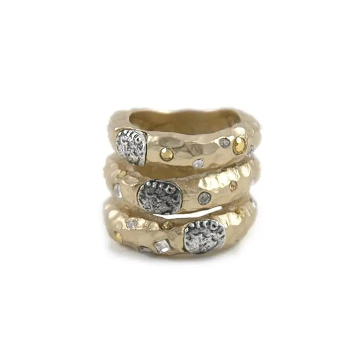 Gold Tuscany Ring Stack