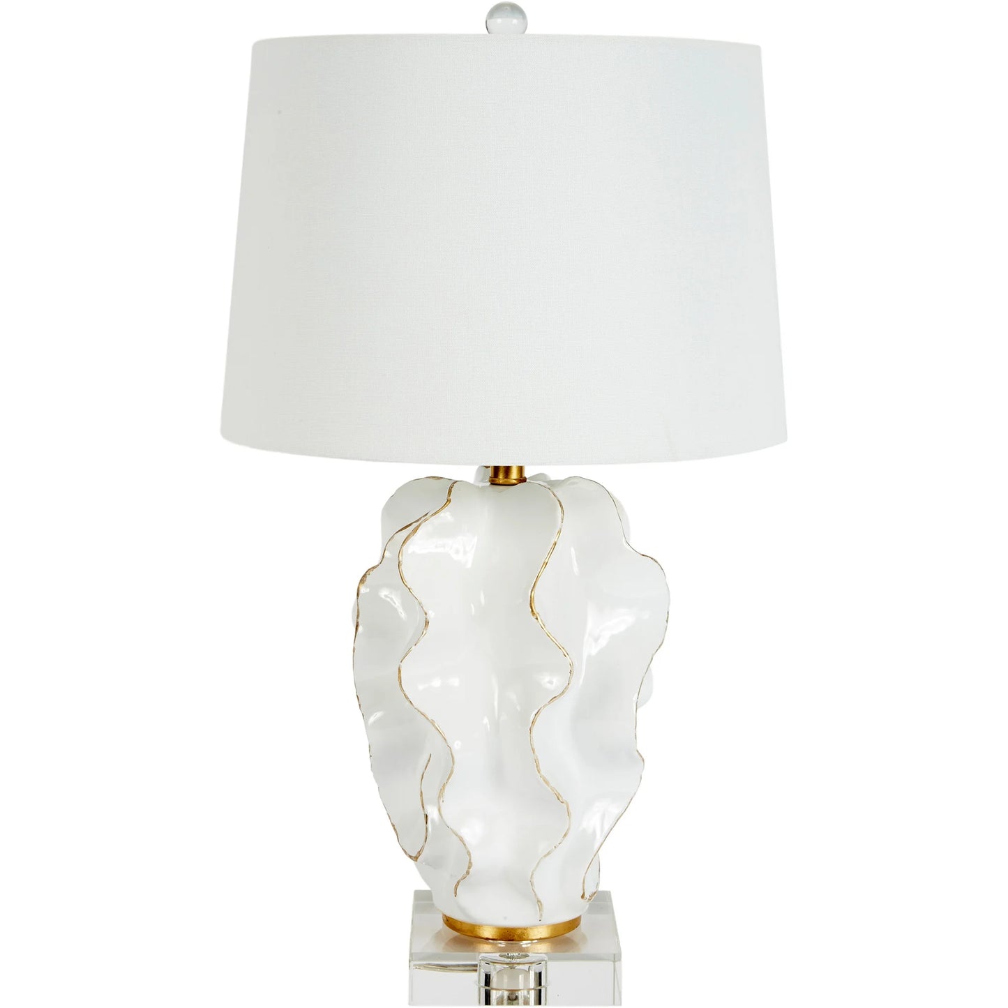 Ceramic Wave Lamp - White