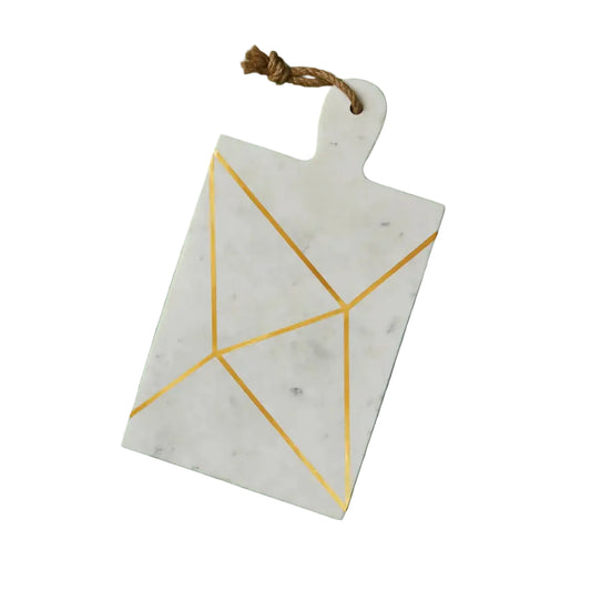 White/Gold Marble Serving Board