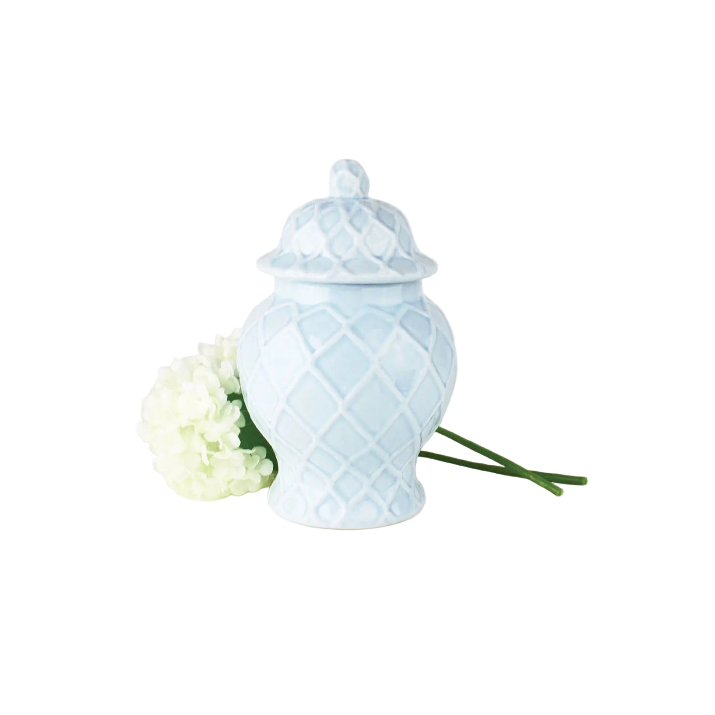 Light Blue Textured Ginger Jar
