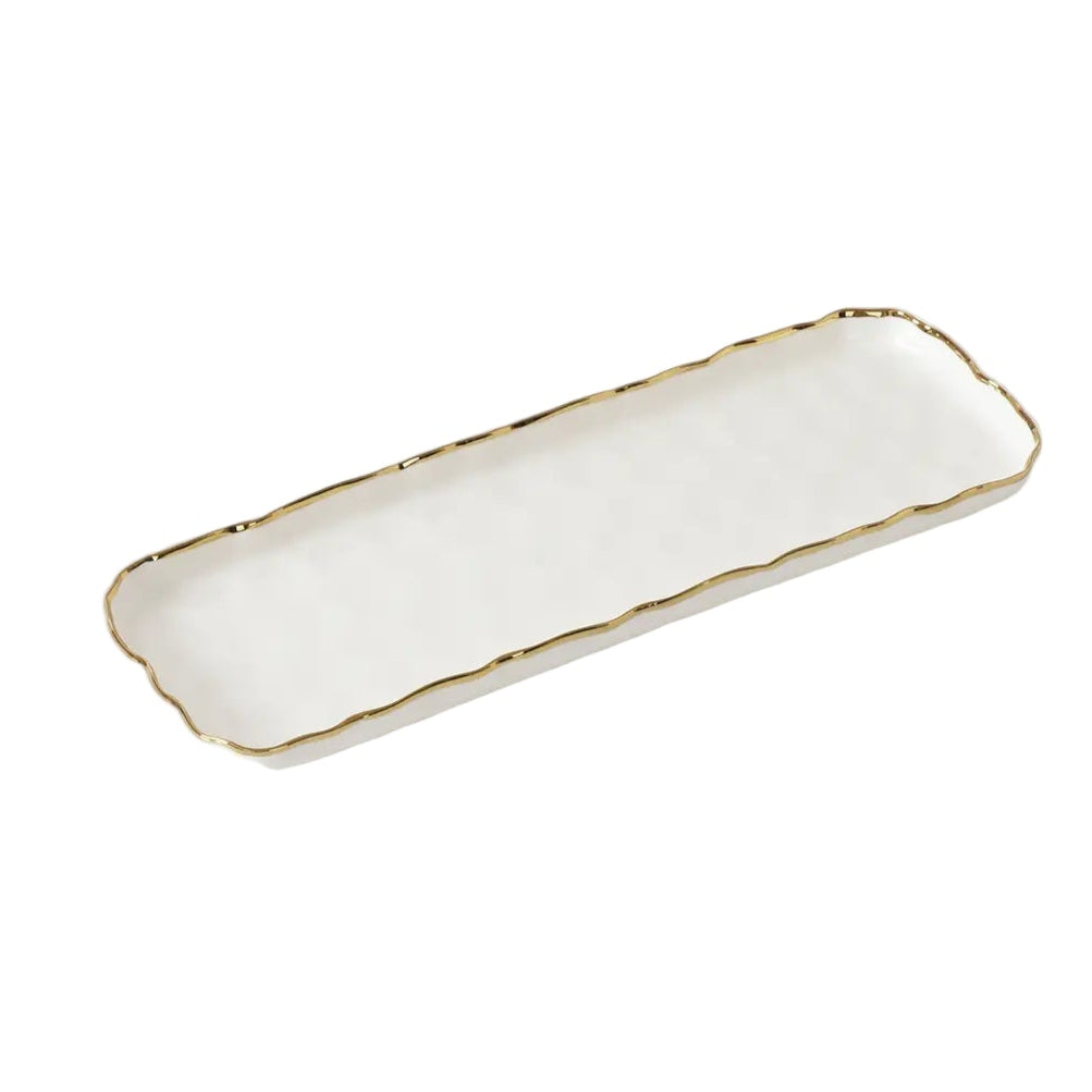 White Porcelain - Small Rectangular Tray