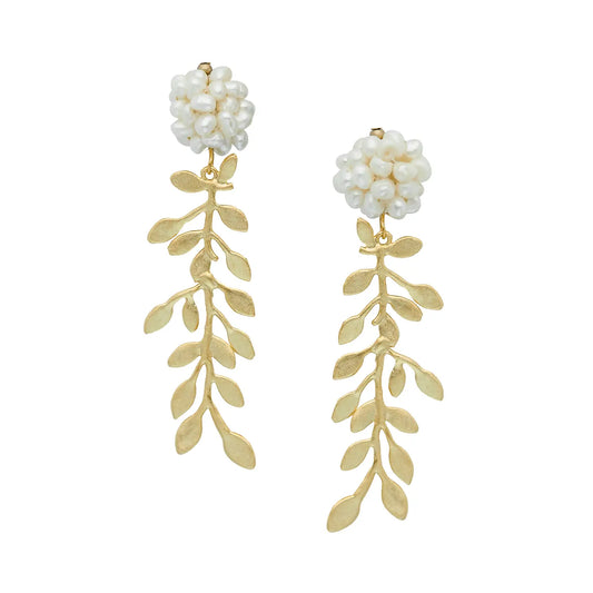 Pearl Cluster & Vine Earring