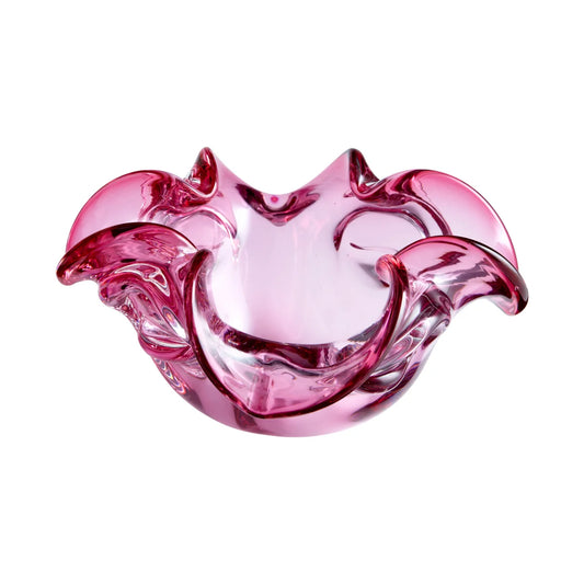 Pink Glass Flare Bowl