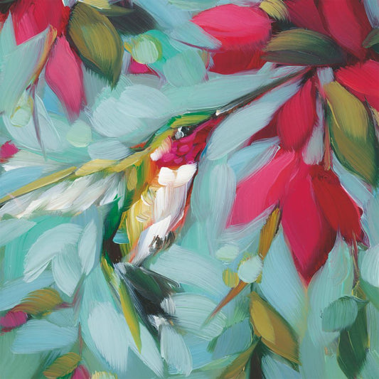 Cocktail Napkin - Hummingbird