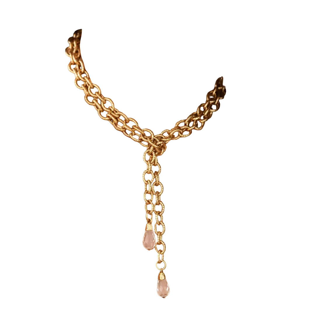 Crystal Prism Lariat Necklace