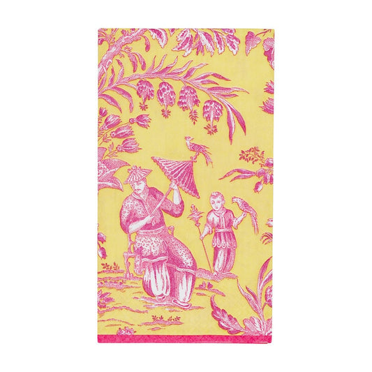 Guest Napkin - Chartreuse Toile