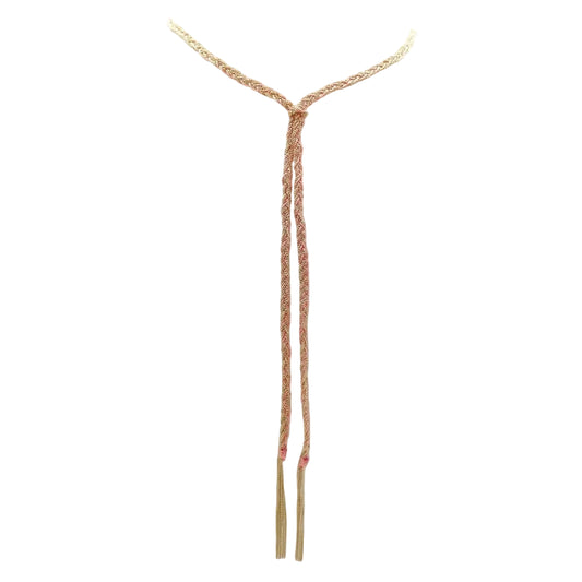 Braided Pink Necklace/Bracelet