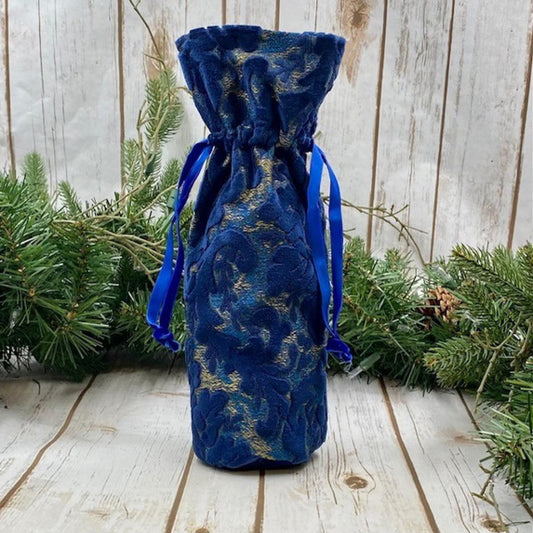 Wine Bag - Velvet Blue