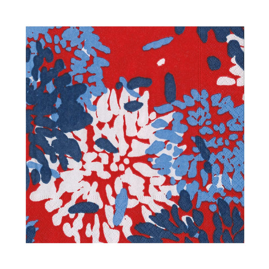 Luncheon Napkin - Abstract Red/White/Blue