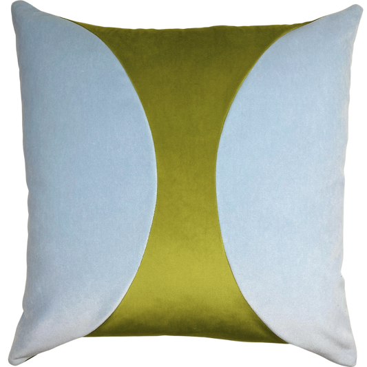 Geo Banded Pillow Blue/Green - 22x22
