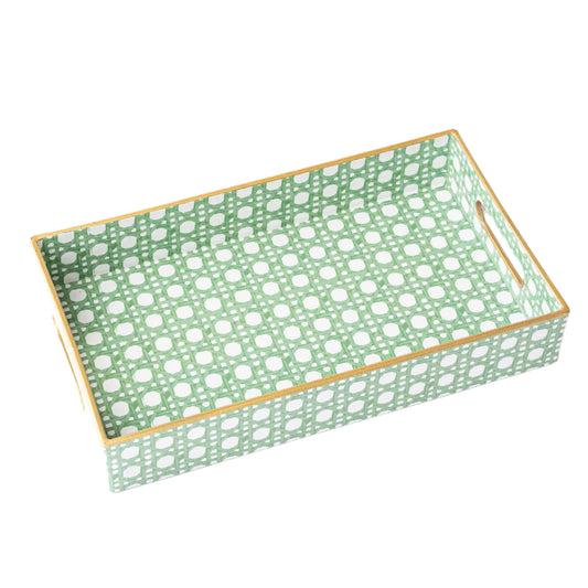 Green Cane Lacquer Tray