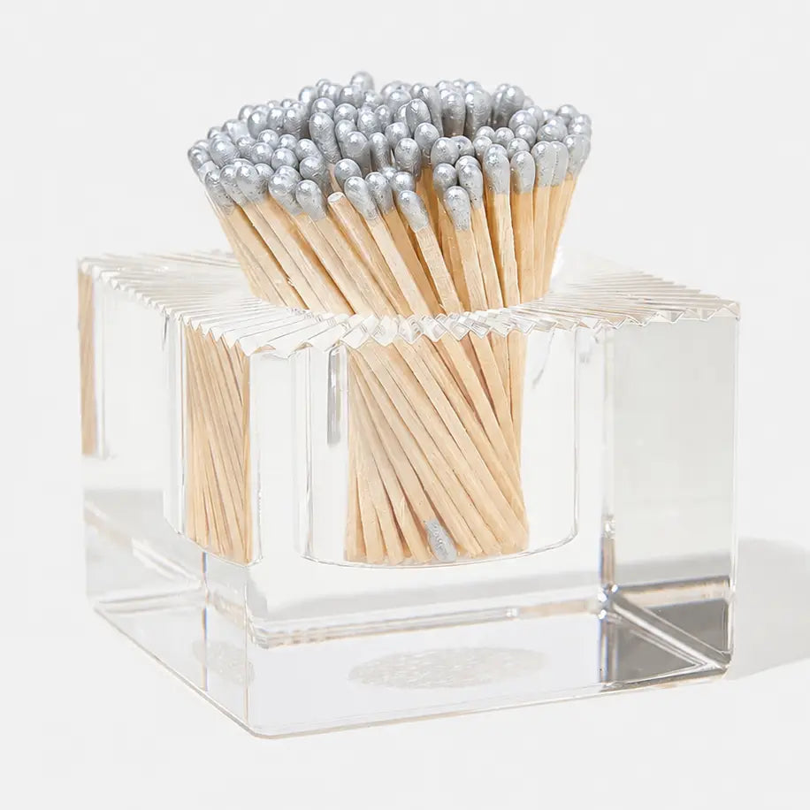 Acrylic Match Striker - Square/Silver Matches