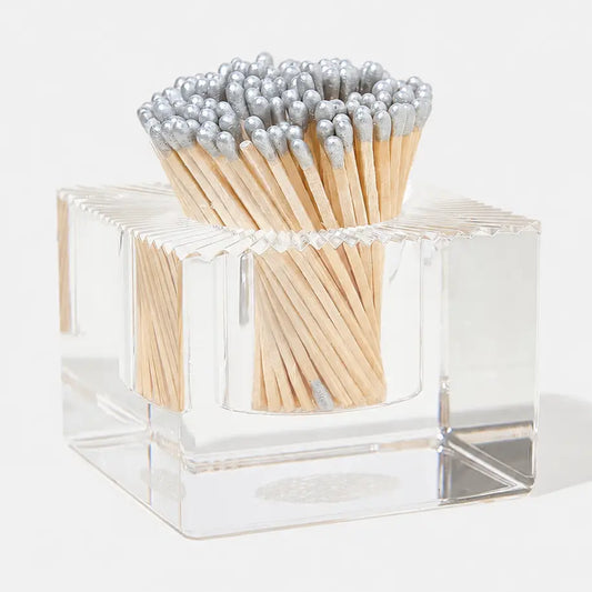 Acrylic Match Striker - Square/Silver Matches