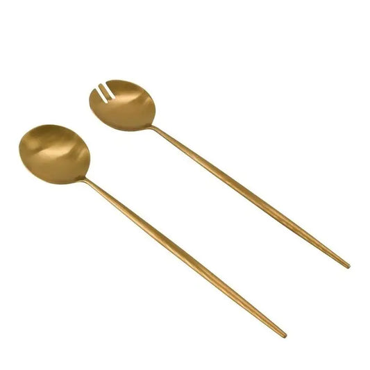 Gold Serving Utensils S/2