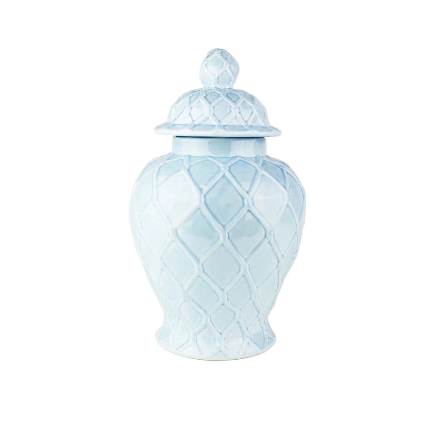 Light Blue Textured Ginger Jar