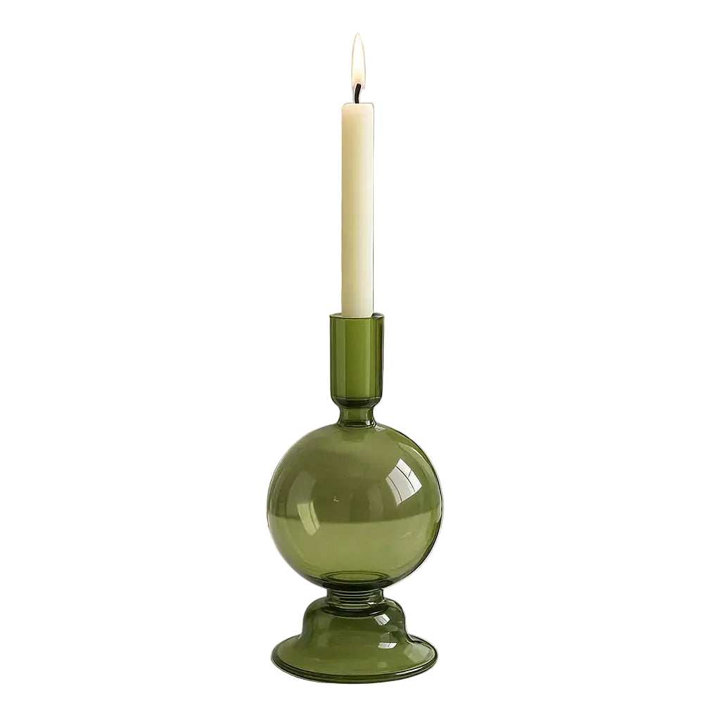 Taper Candle Holder - Green