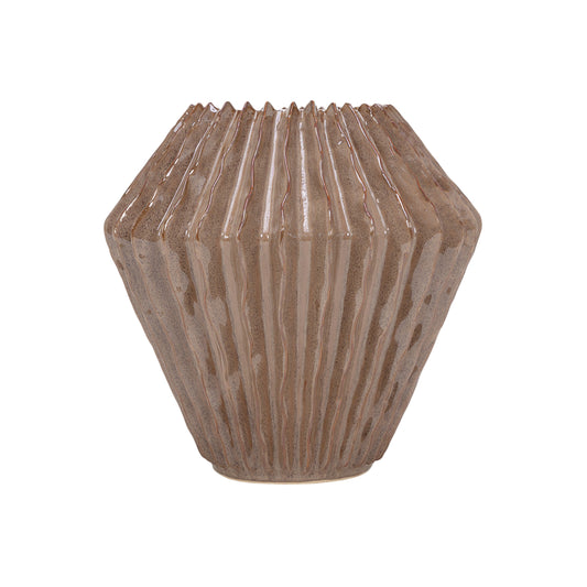 Mocha Ridge Vase - Oversize