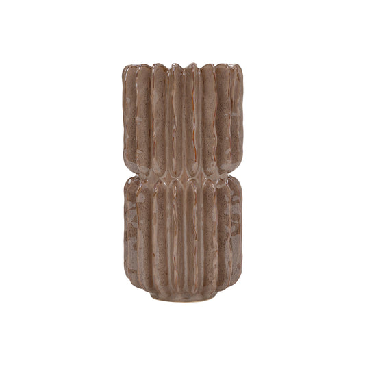 Mocha Ridge Vase - Small